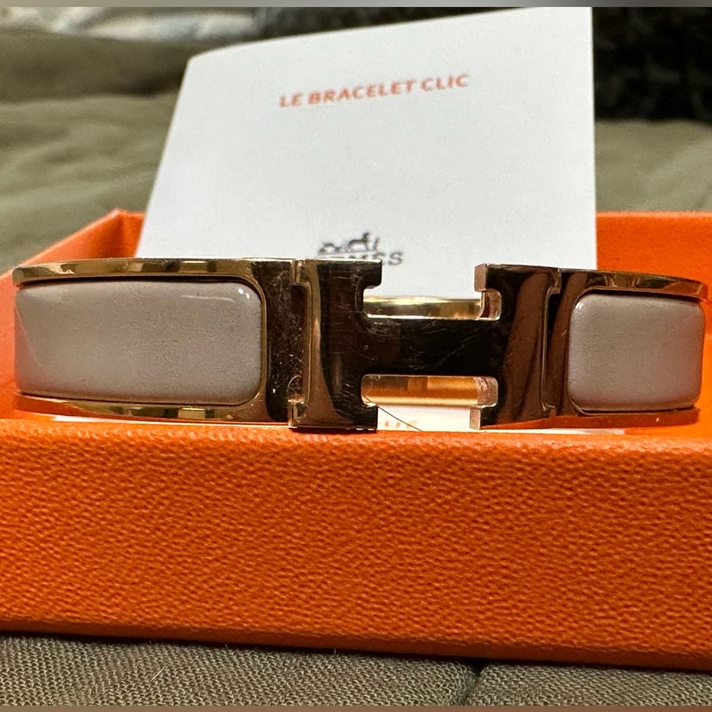 Hermes Clic H Rose Gold Plated Bracelet